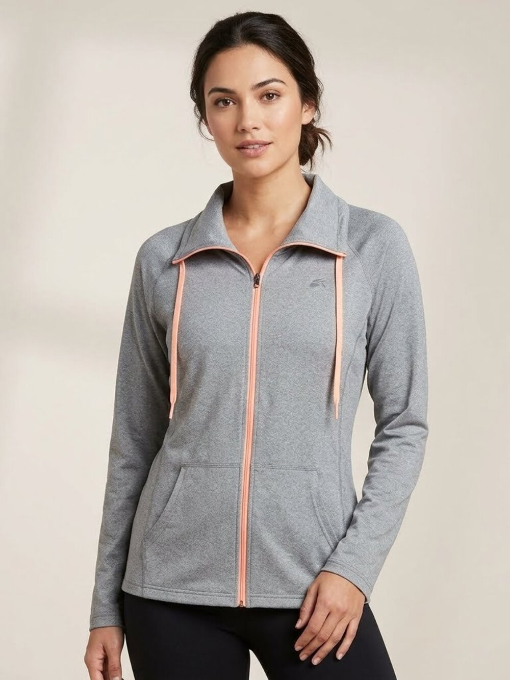 Under Armour HeatGear Full Zip Jacket Gray Coral L